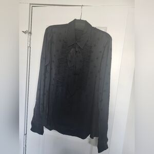 The Kooples Black Star Pattern Womens Blouse